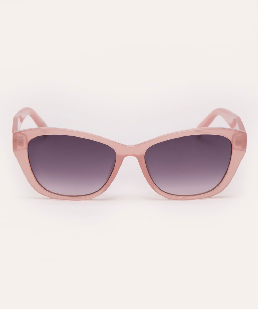 óculos de sol oval rosa
