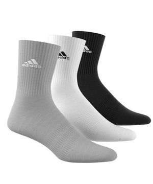 Kit 3 Pares de Meias Adidas Crew Cano Alto Colorido