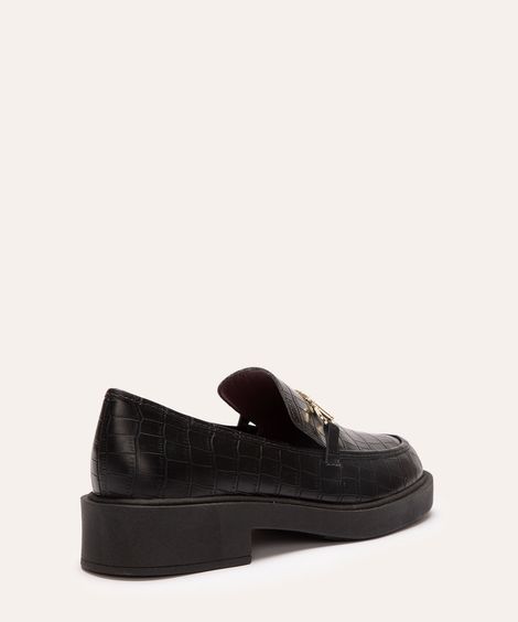 mocassim croco preto