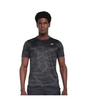 Camiseta Masculina New Balance Accelerate Print Preto