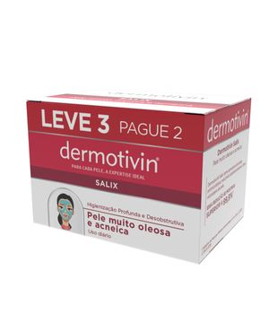 Dermotivin Kit com 3 Unidades - Sabonete em Barra Salix para Peles Muito Oleosas e Acneicas 90g