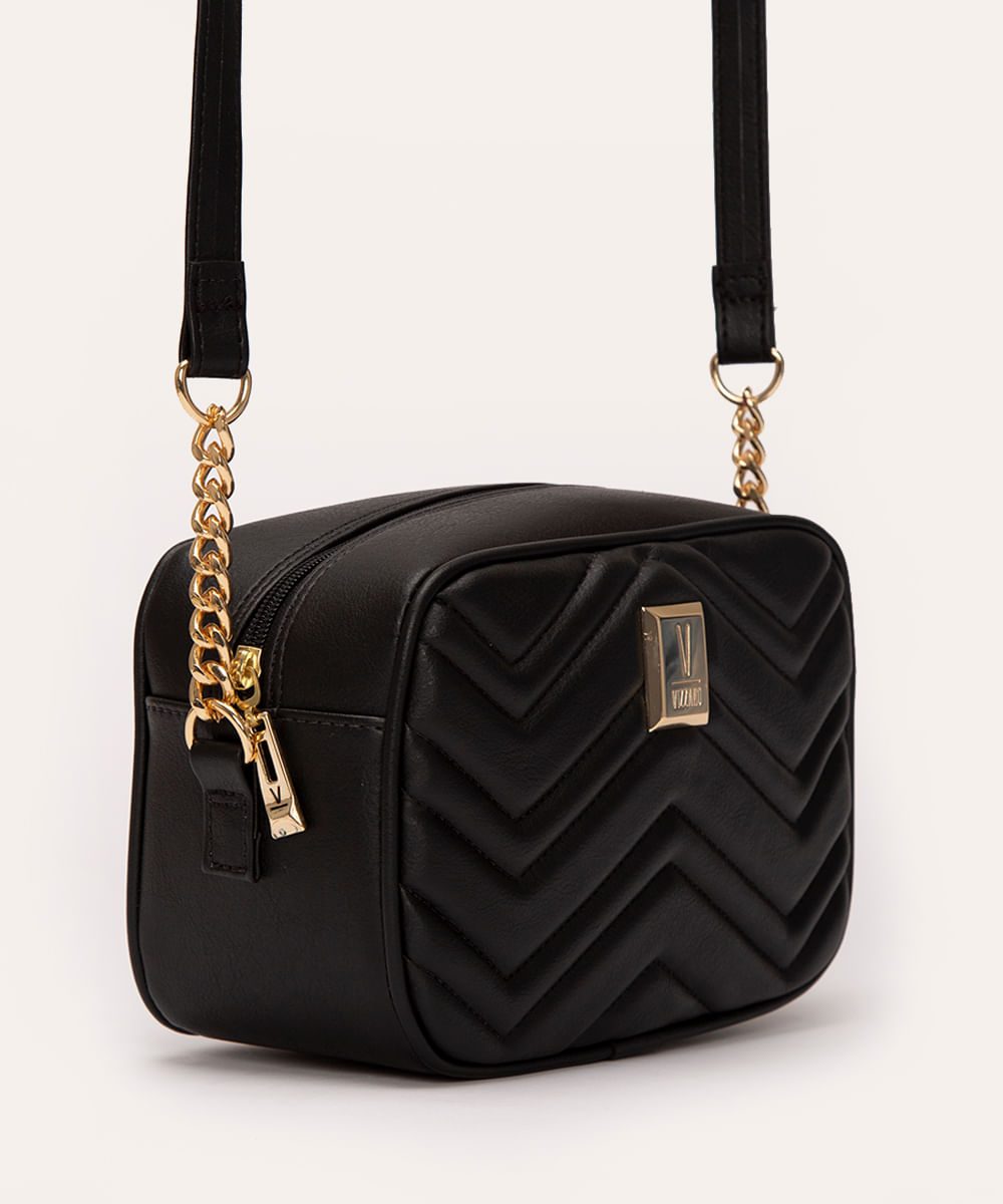 bolsa cross matelasse vizzano - PRETO