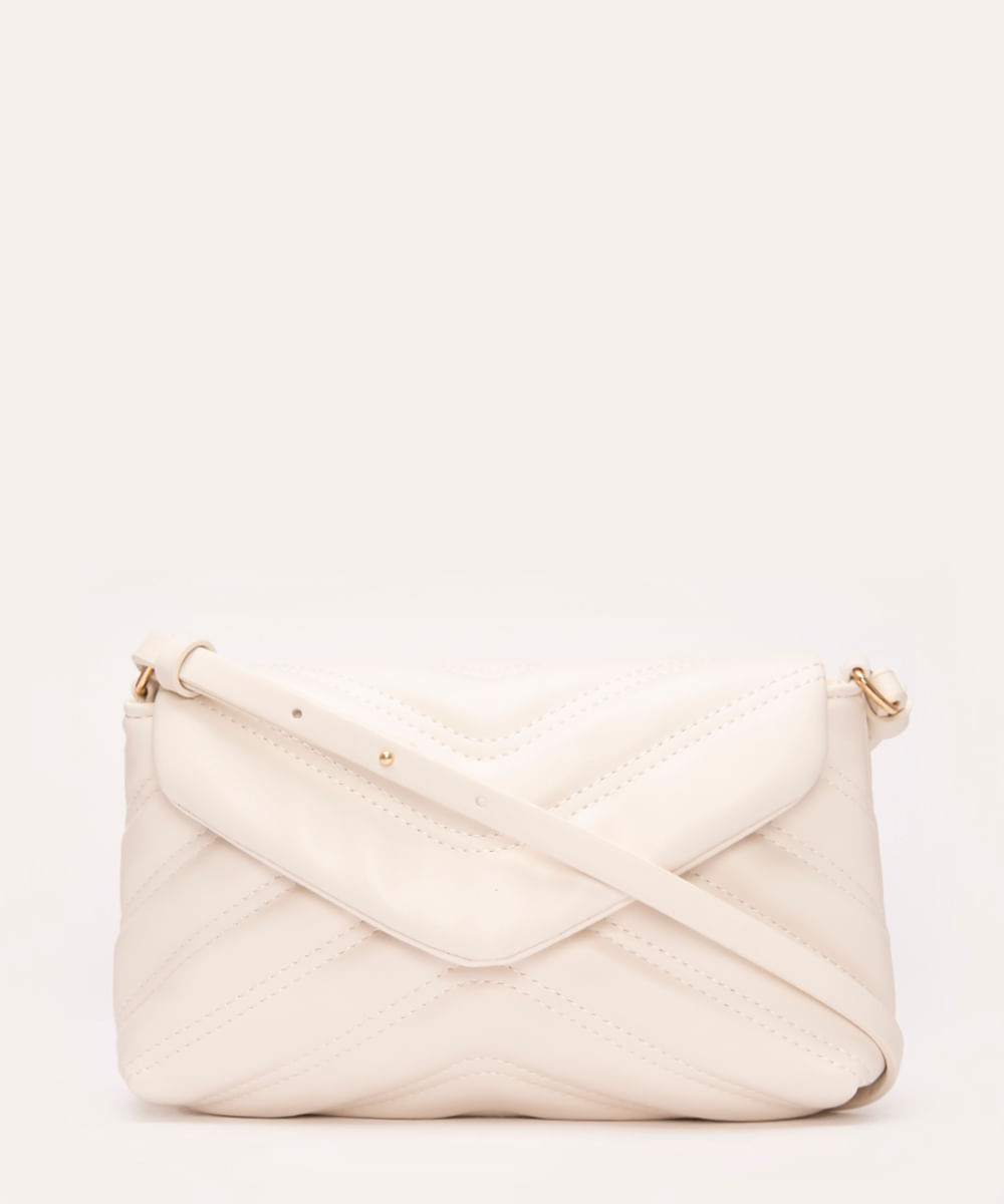 bolsa crossbody matelassê off white