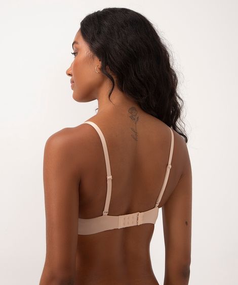 sutiã triangulo com bojo macio bege