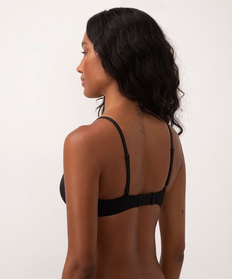 sutiã triangulo com bojo macio preto