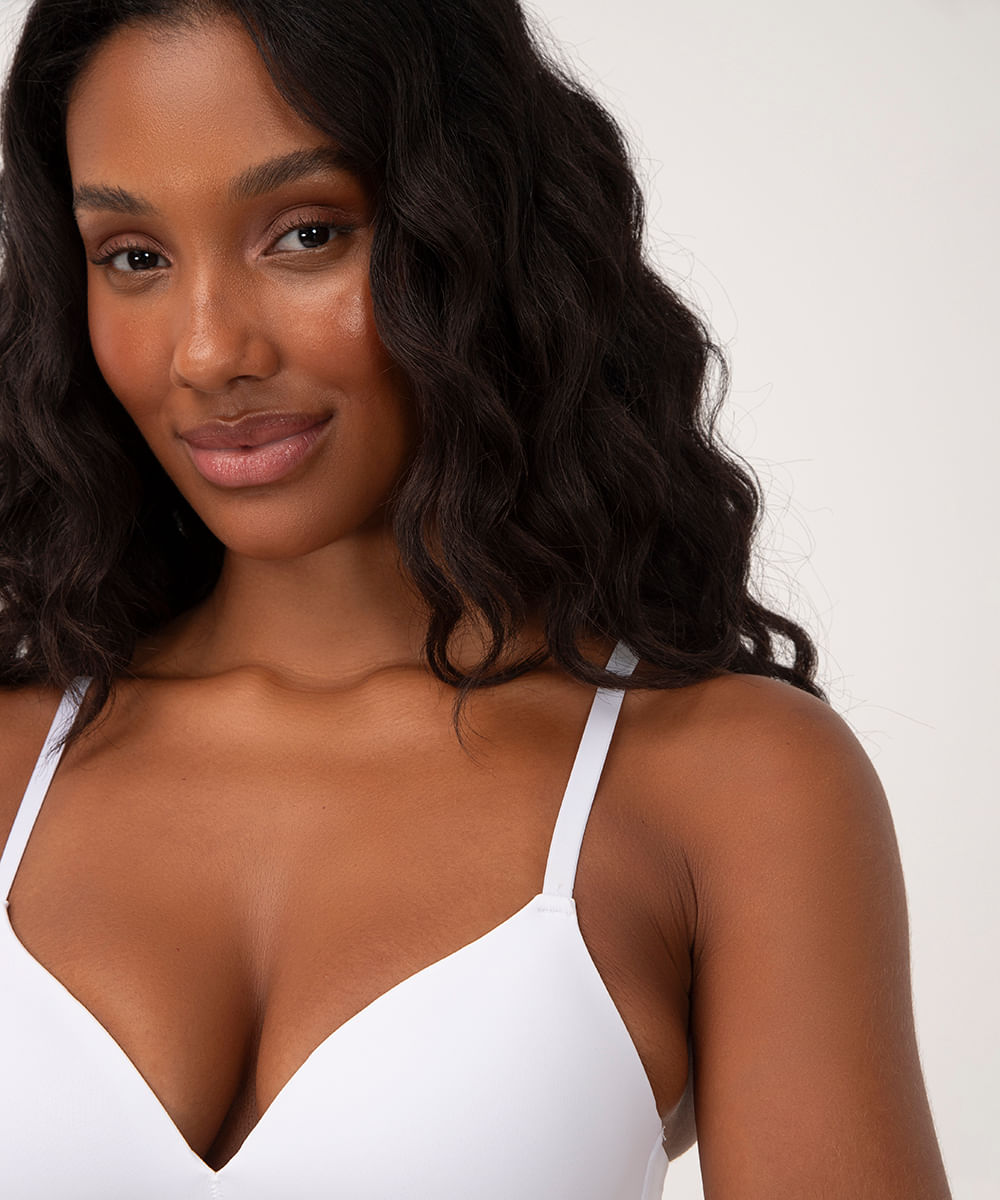 sutiã triangulo com bojo macio branco