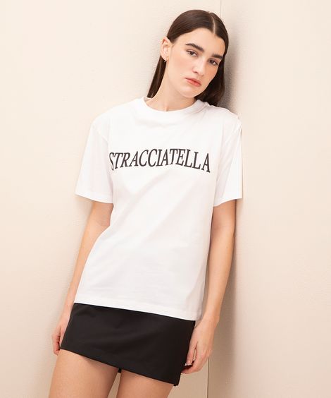 camiseta de algodão stracciatella mindset off white