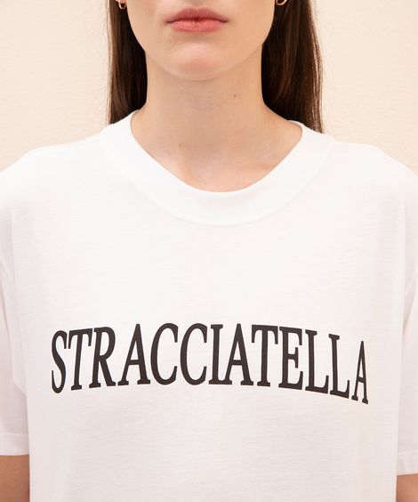 camiseta de algodão stracciatella mindset off white