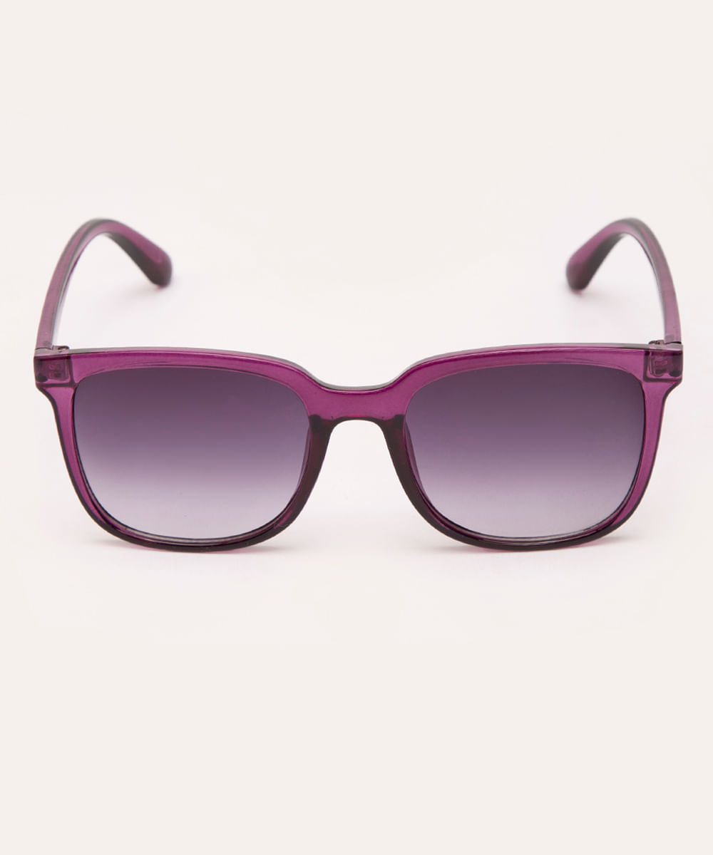 óculos de sol quadrado roxo