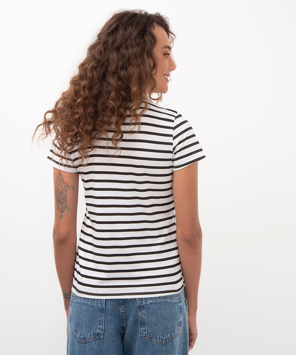 camiseta de algodão snoopy manga curta off white