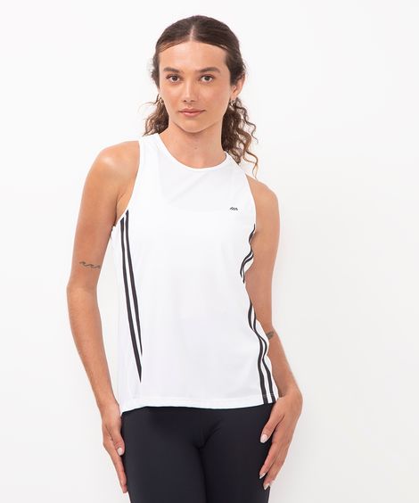 regata com listras esportiva branco