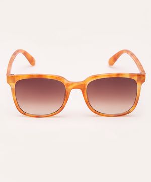 óculos de sol quadrado laranja