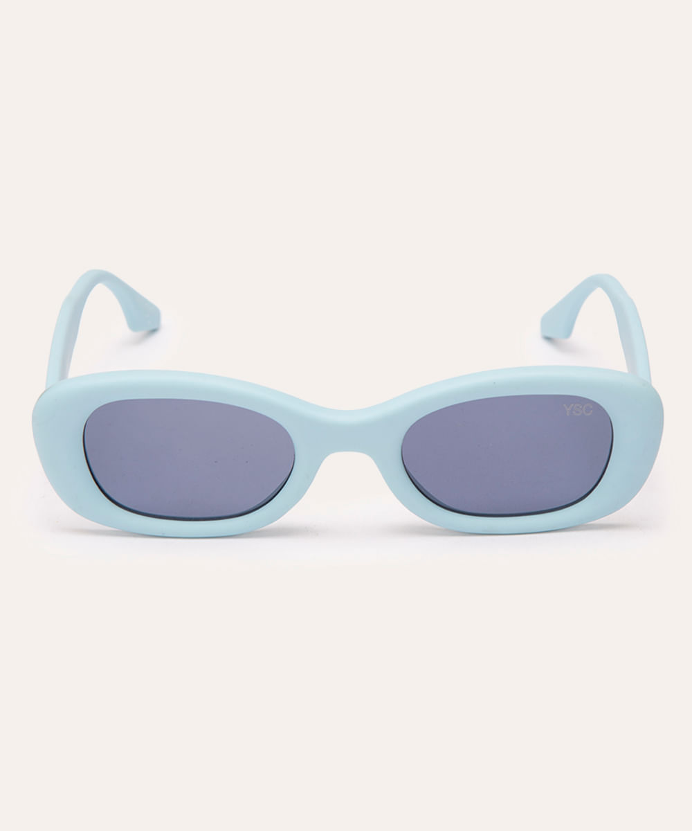 óculos de sol retrô oval azul claro