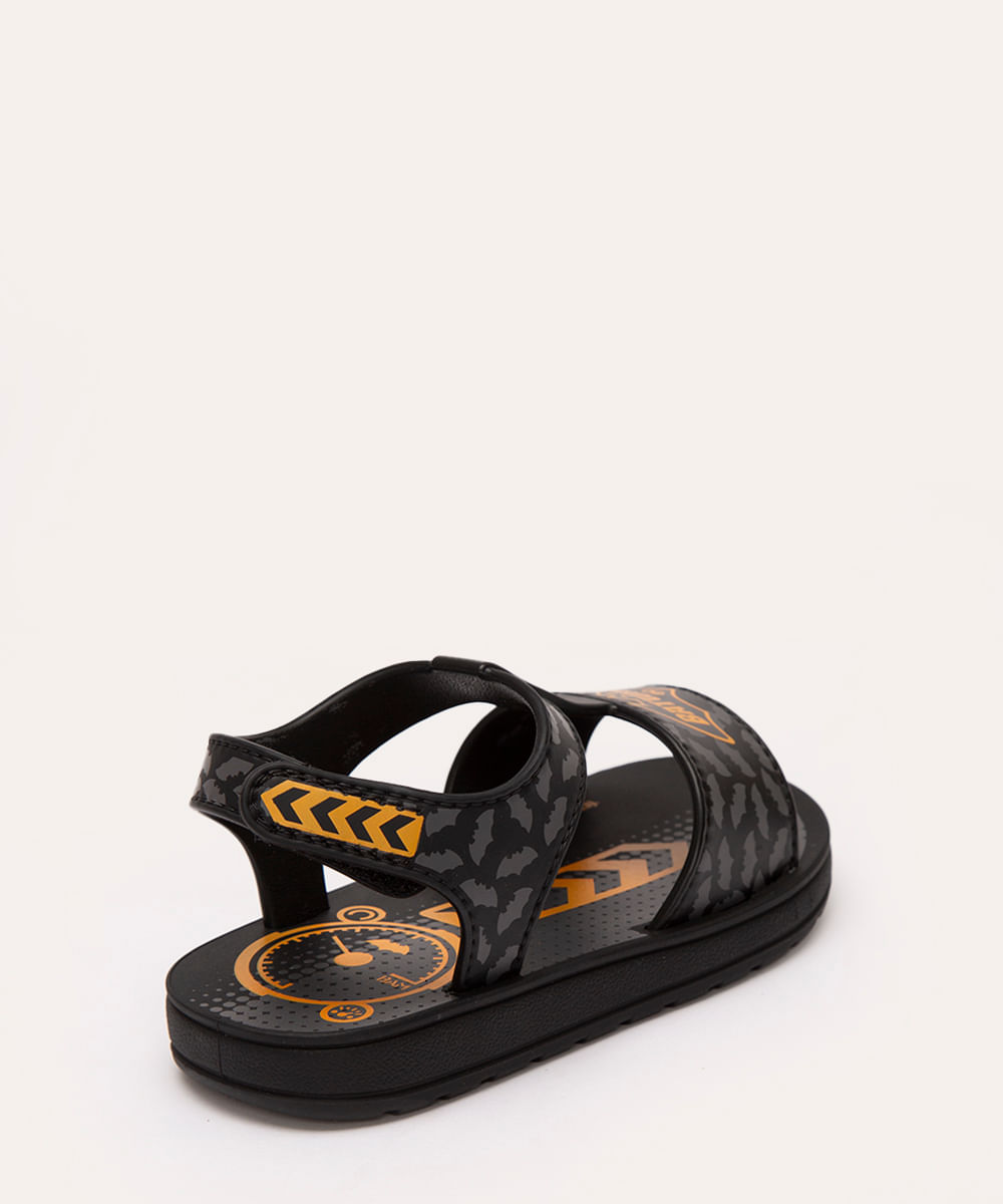 sandália infantil batman grendene preto