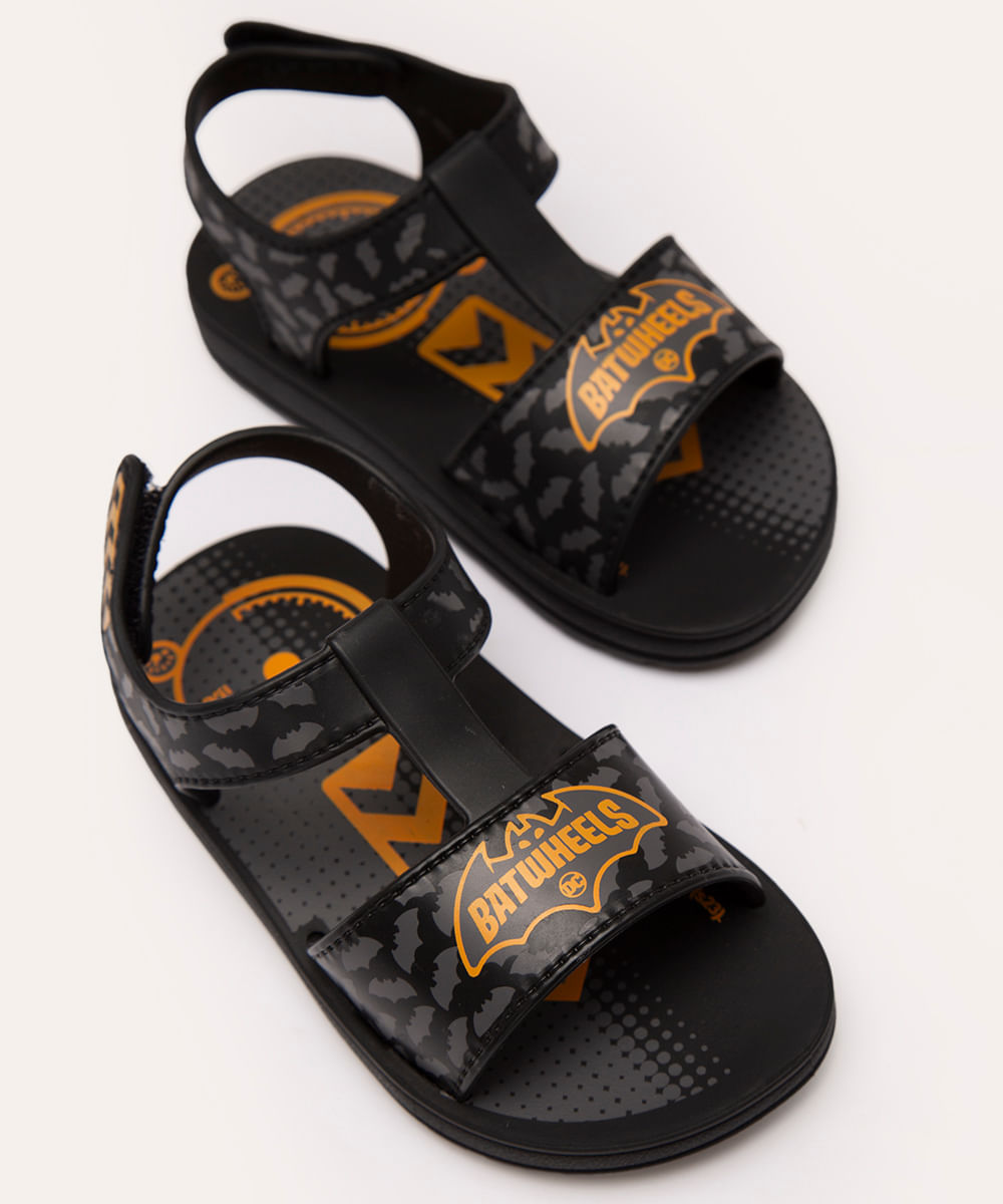 sandália infantil batman grendene preto