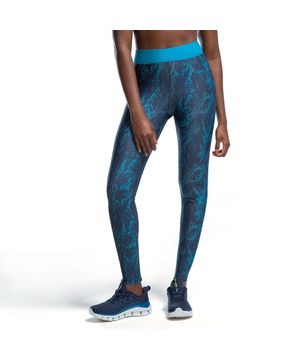 Legging de Treino Feminina Eleva Estampada Olympikus Azul