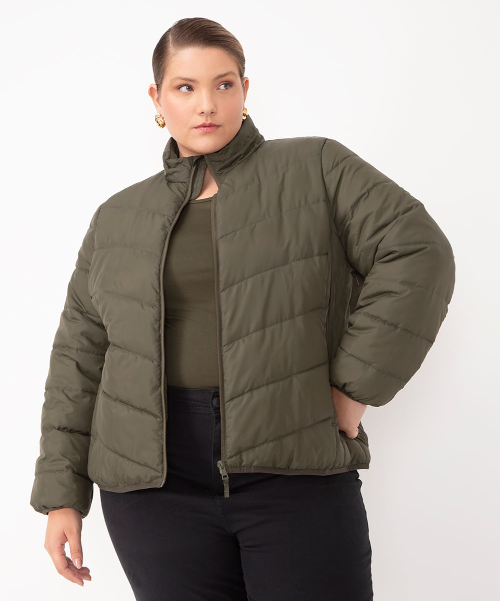 Jaqueta fashion militar plus size