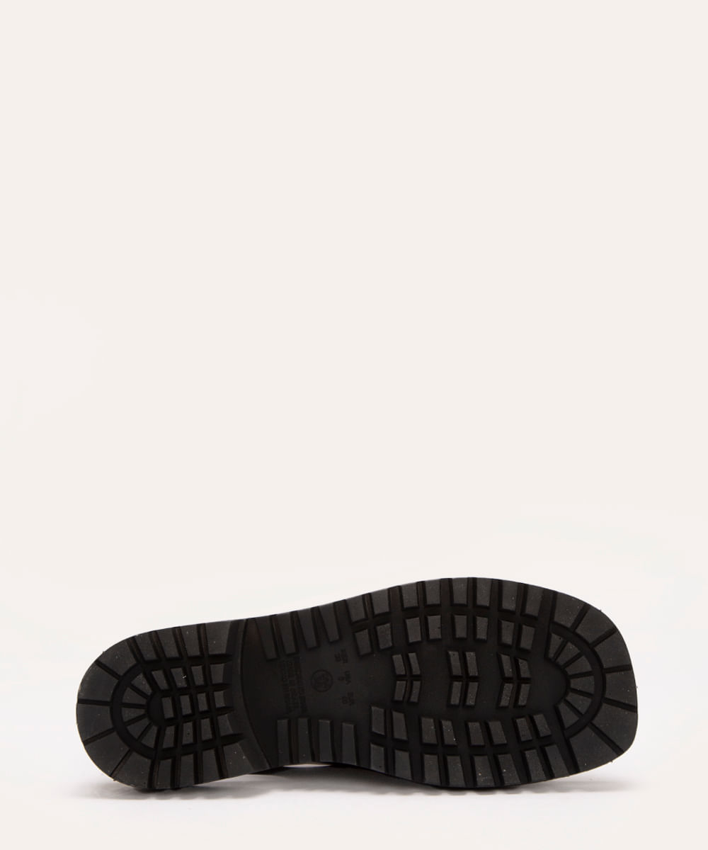 sandália flatform com fivelas mindset preto