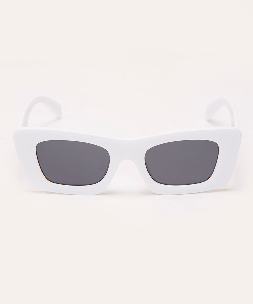 óculos de sol quadrado branco