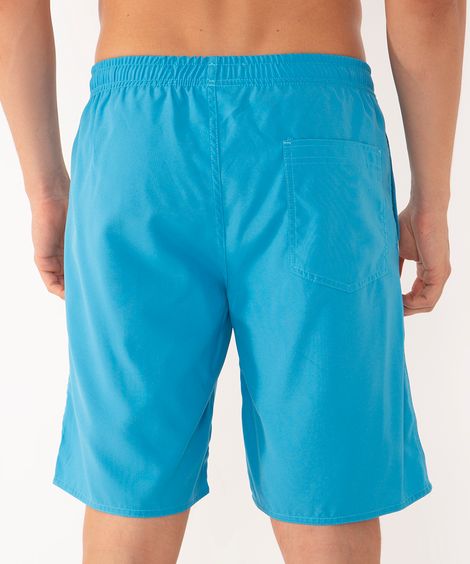 bermuda masculina esportiva com nervuras azul