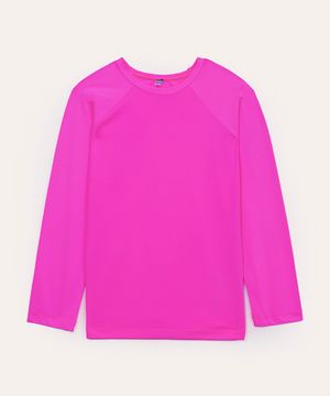 camiseta praia infantil proteção uv rosa