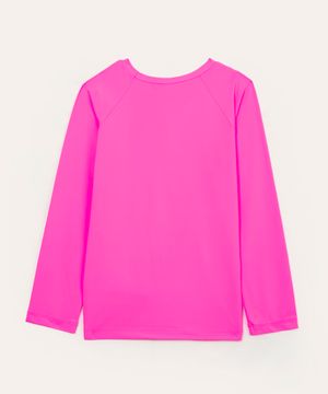 camiseta praia infantil proteção uv rosa