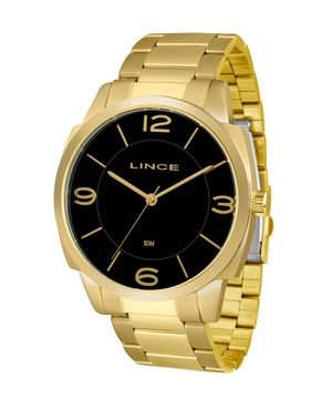 relógio analógico lince mrg4543l p2kx dourado