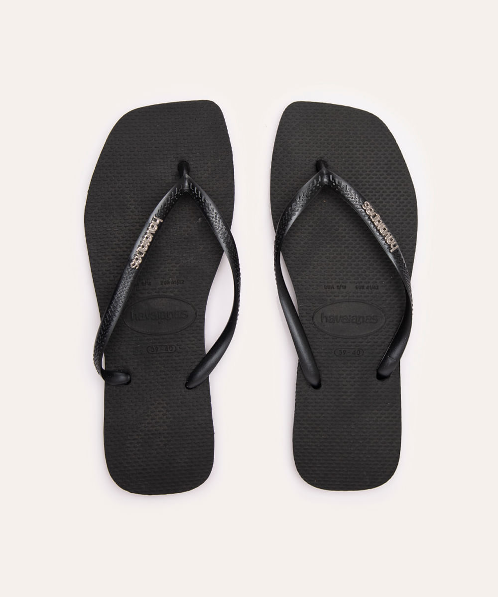 chinelo havaianas slim square preta