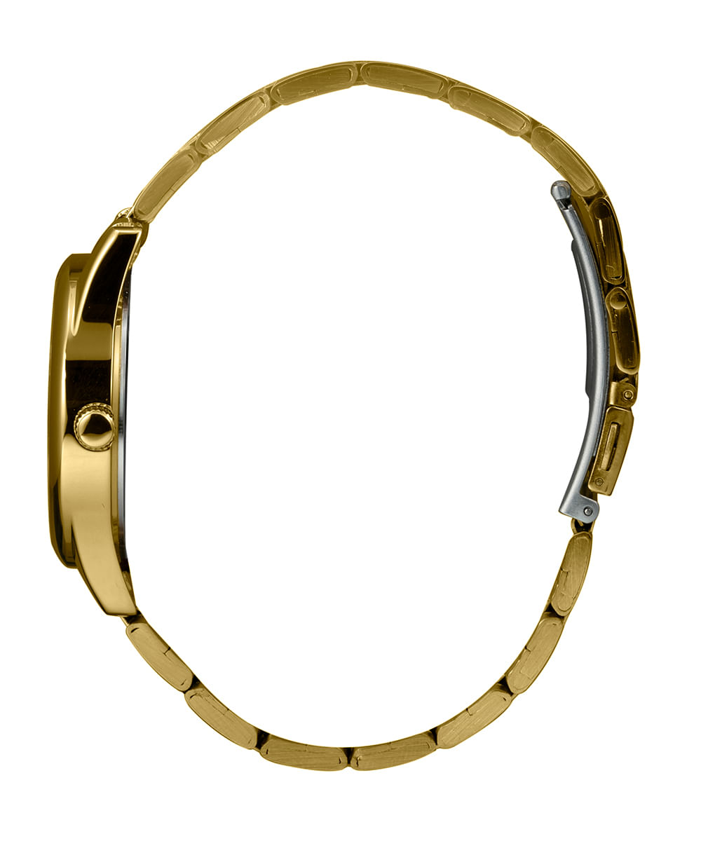 kit relógio analógico lince LRGJ155L36 K05GC2KX com colar e brinco dourado