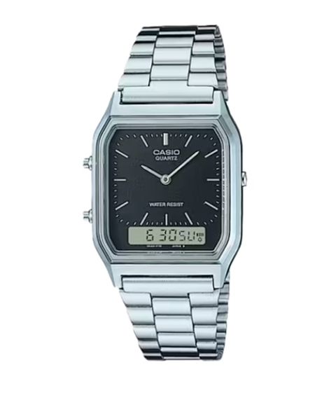 relógio digital casio AQ-230A-1DMQ prata