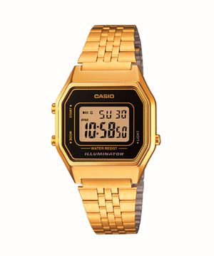 relógio digital casio LA680WGA-1DF - DOURADO