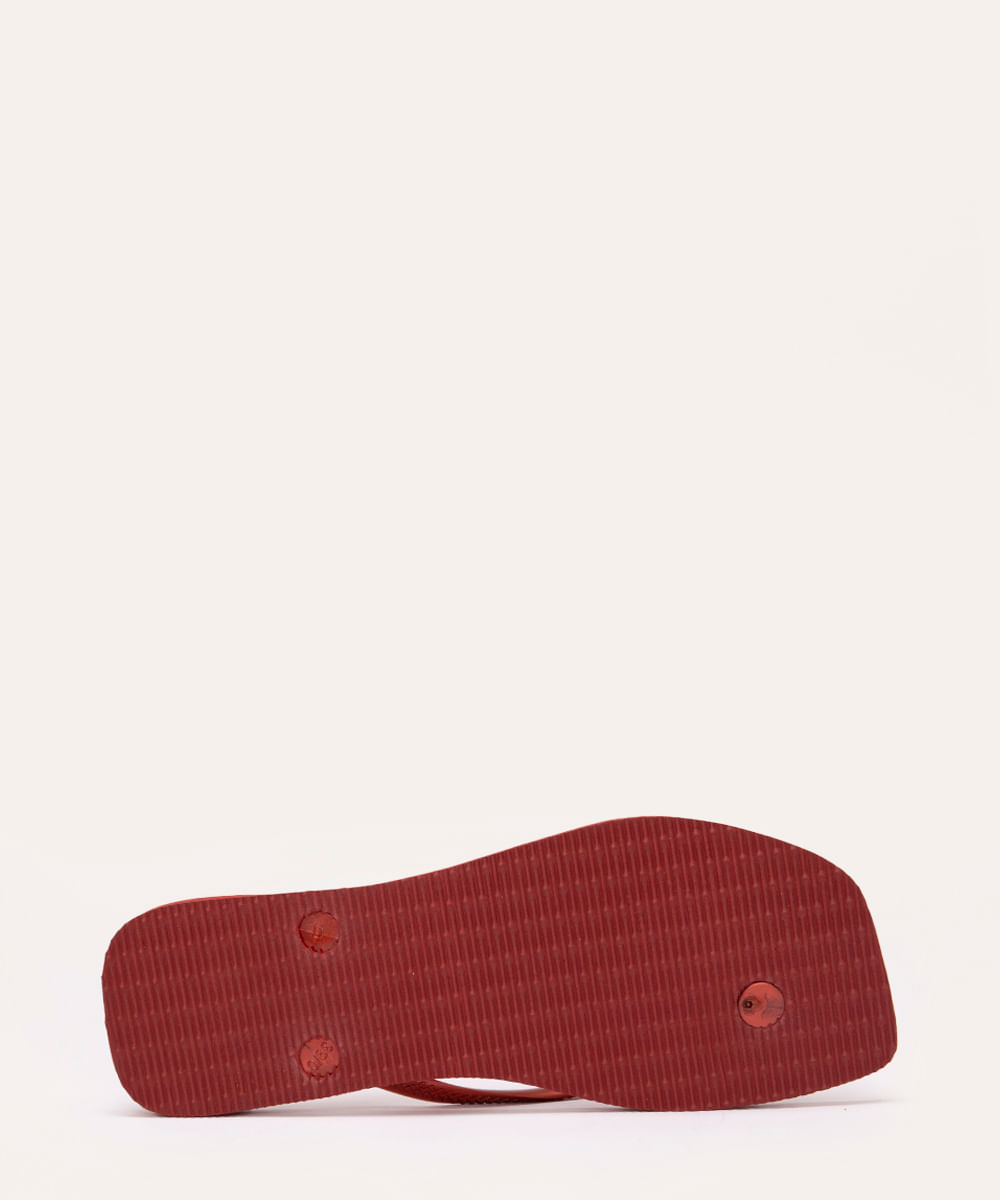 chinelo havaianas slim square vermelho