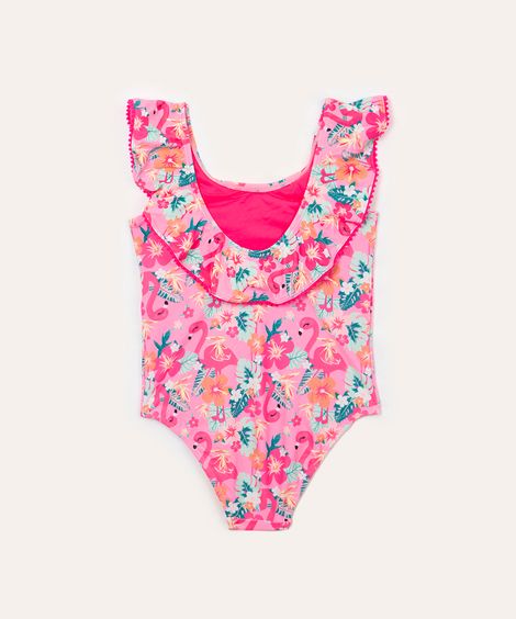 maio infantil flamingo proteção uv pink