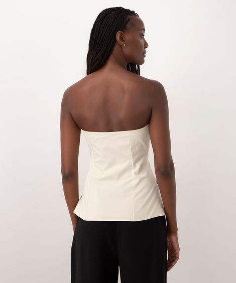 blusa corset botões bff agatha bege