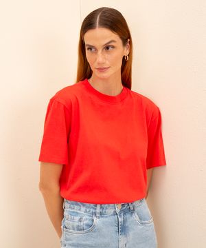 camiseta básica de algodão mindset vermelho