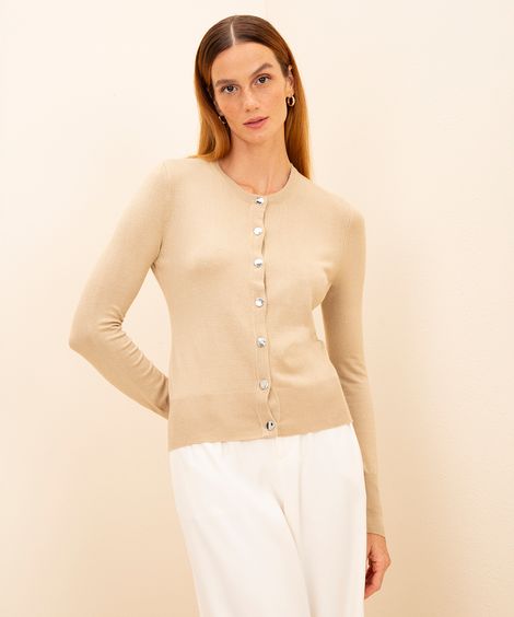cardigan de tricot mindset bege