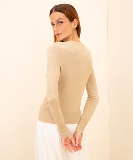 cardigan de tricot mindset bege
