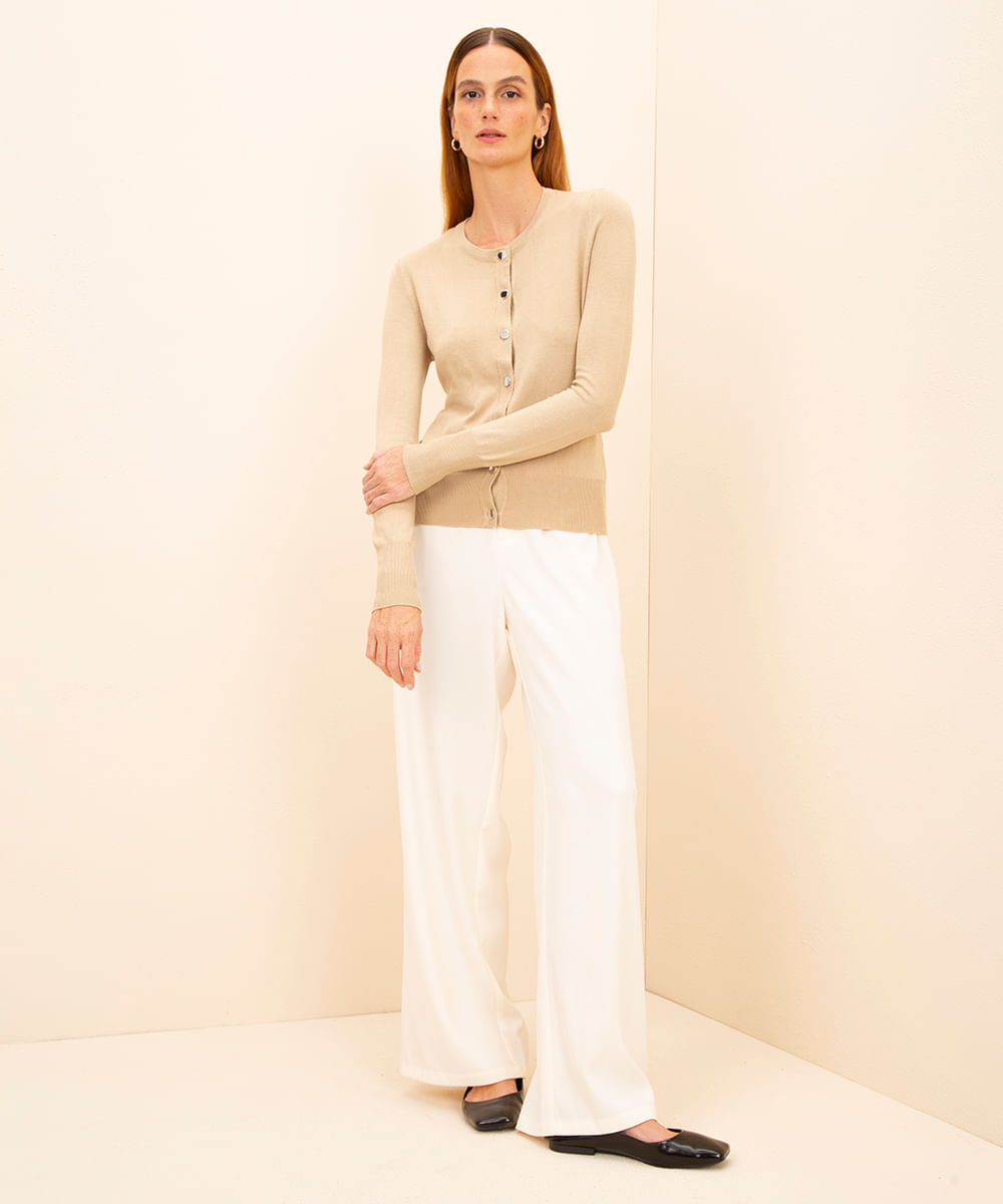 cardigan de tricot mindset bege
