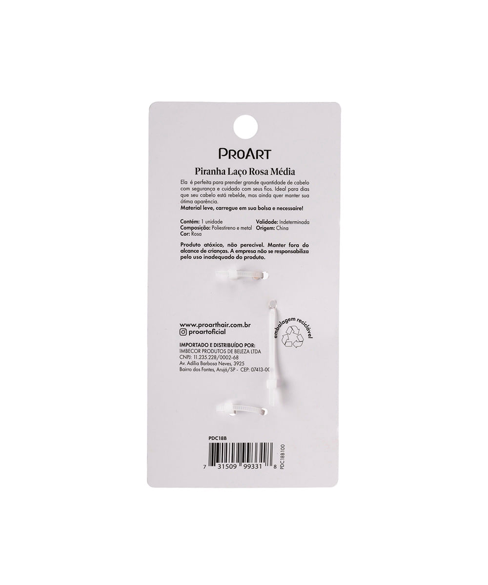 proart piranha laço rosa média