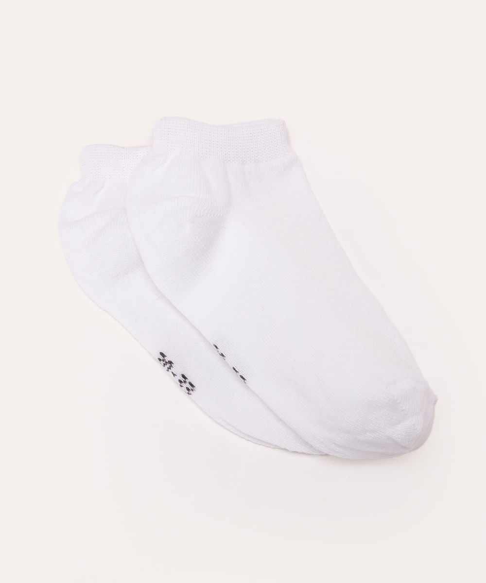 kit de 2 meias soquete infantil branco
