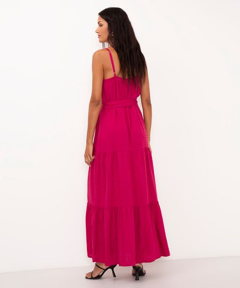 vestido midi de algodão três marias pink
