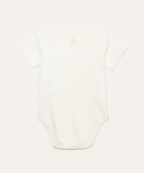 body infantil de algodão off white