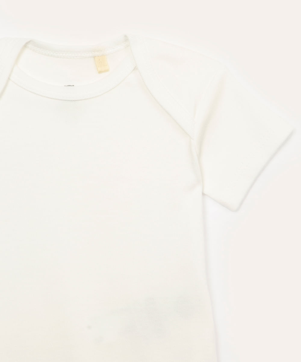 body infantil de algodão off white
