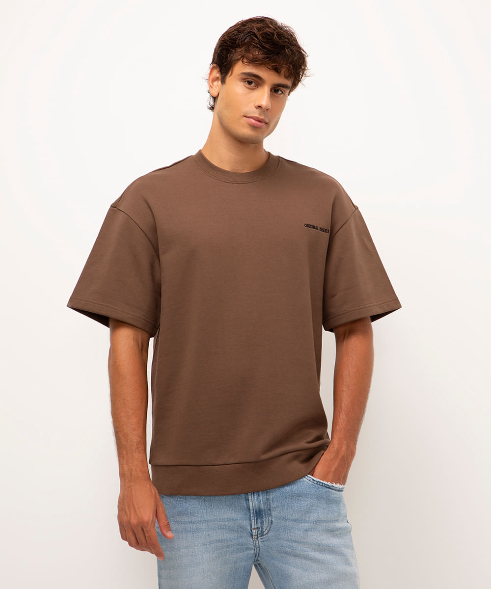 camiseta de moletom original issues marrom
