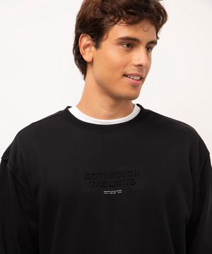 blusão de moletom limits preto