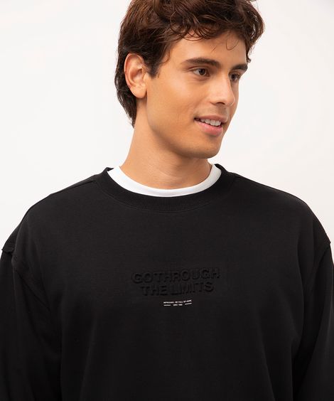 blusão de moletom limits preto