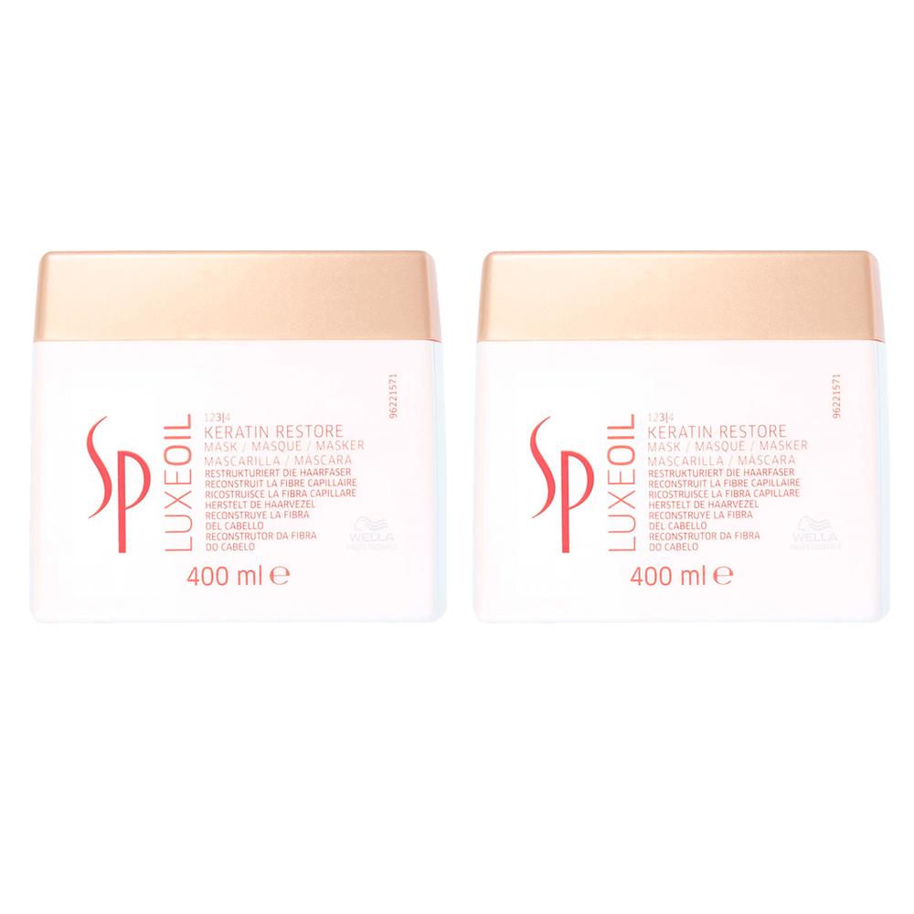 Kit SP System Professional Luxe Oil Keratin - Máscara de Reconstrução 400 ml – 2 Unidades