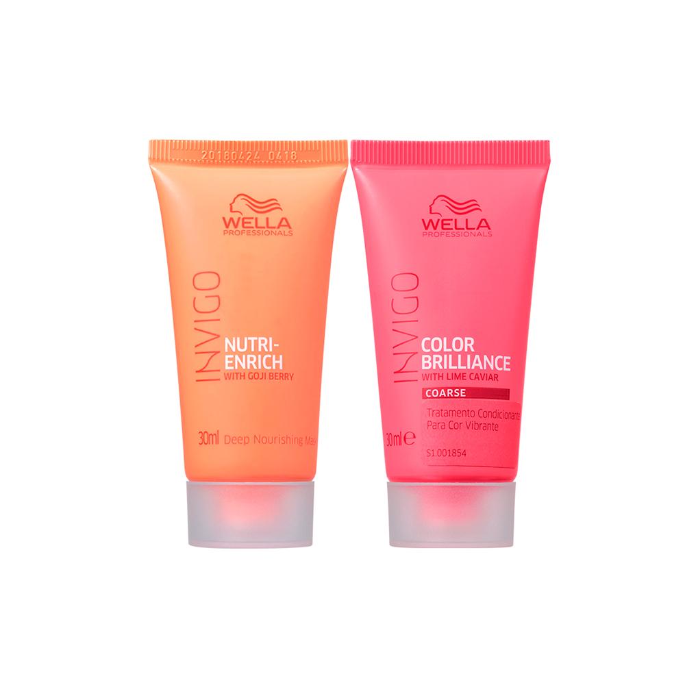 Kit Wella Professionals - Máscara Invigo Brilliance 30ml e Máscara Invigo Nutri Enrich 30ml