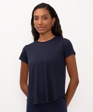 camiseta de poliamida oversized esportiva ace azul marinho