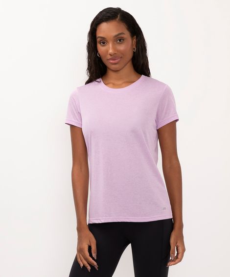 blusa esportiva manga curta lilás